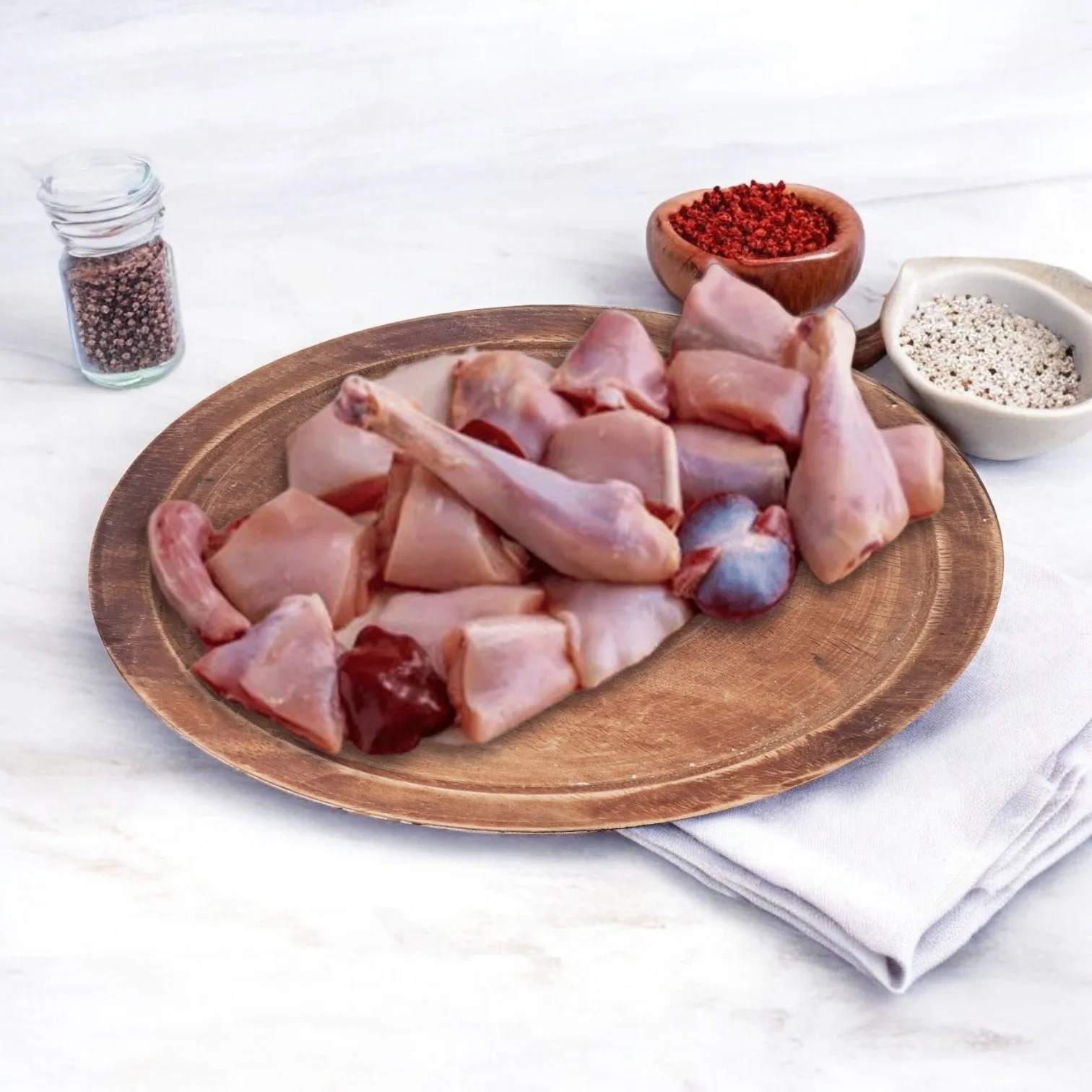 Local Country Chicken (Full and Dressed) (Pre Cut) - Without Skin